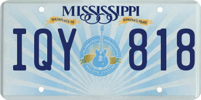 MS license plate IQY818