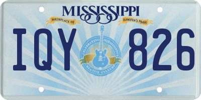 MS license plate IQY826