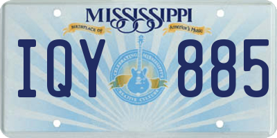 MS license plate IQY885