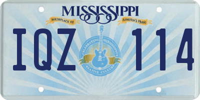 MS license plate IQZ114