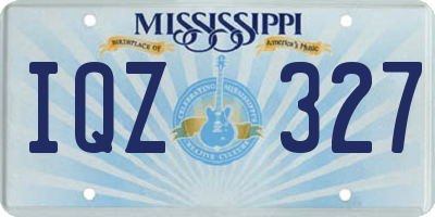MS license plate IQZ327