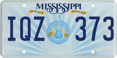 MS license plate IQZ373