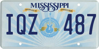 MS license plate IQZ487