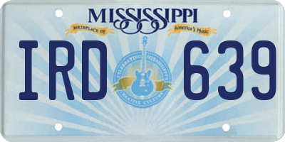 MS license plate IRD639