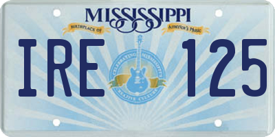 MS license plate IRE125