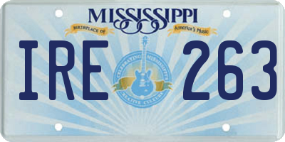 MS license plate IRE263