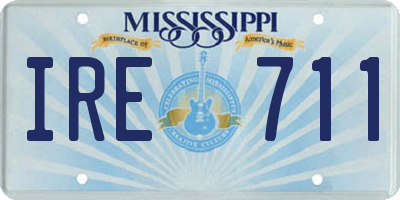 MS license plate IRE711