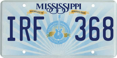 MS license plate IRF368