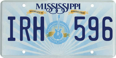 MS license plate IRH596
