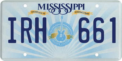 MS license plate IRH661