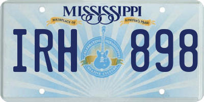 MS license plate IRH898