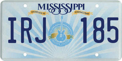 MS license plate IRJ185