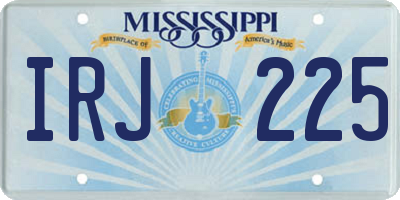 MS license plate IRJ225