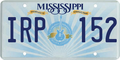 MS license plate IRP152
