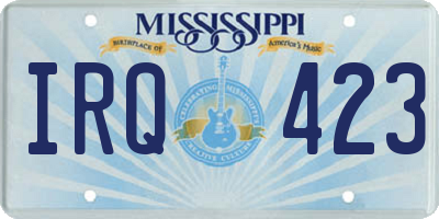 MS license plate IRQ423