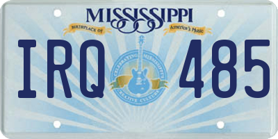 MS license plate IRQ485