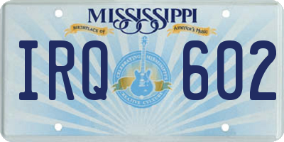 MS license plate IRQ602