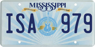 MS license plate ISA979
