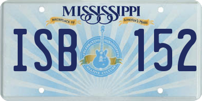MS license plate ISB152