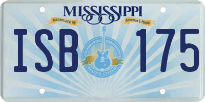 MS license plate ISB175