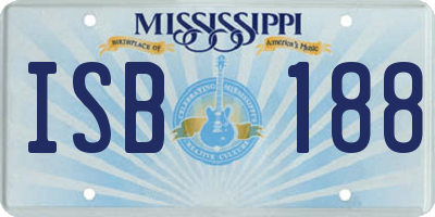 MS license plate ISB188