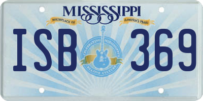 MS license plate ISB369