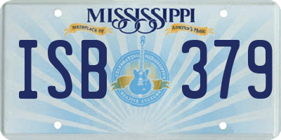 MS license plate ISB379