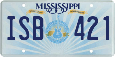 MS license plate ISB421