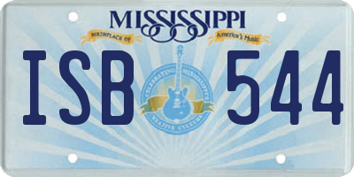 MS license plate ISB544