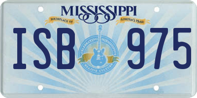 MS license plate ISB975