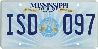 MS license plate ISD097