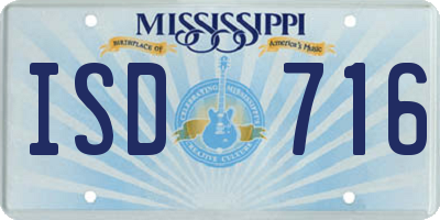 MS license plate ISD716