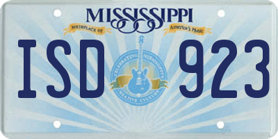 MS license plate ISD923