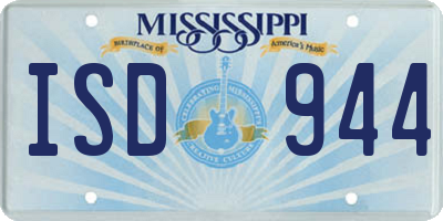 MS license plate ISD944