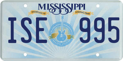 MS license plate ISE995
