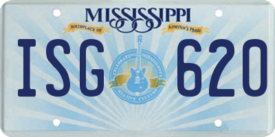 MS license plate ISG620
