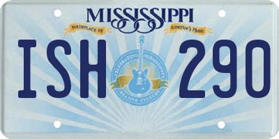 MS license plate ISH290