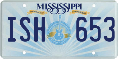 MS license plate ISH653