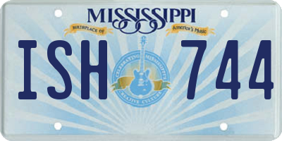 MS license plate ISH744