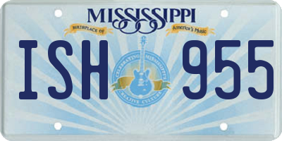 MS license plate ISH955
