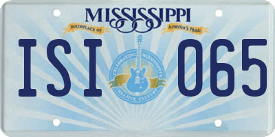 MS license plate ISI065