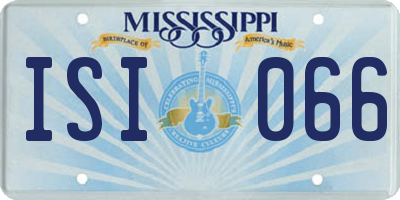 MS license plate ISI066