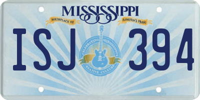 MS license plate ISJ394