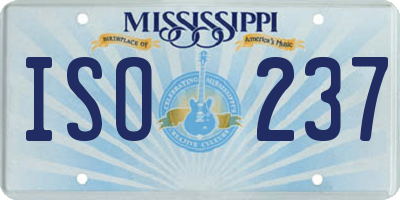MS license plate ISO237
