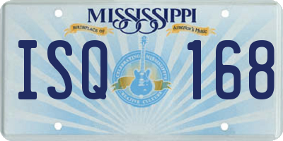 MS license plate ISQ168