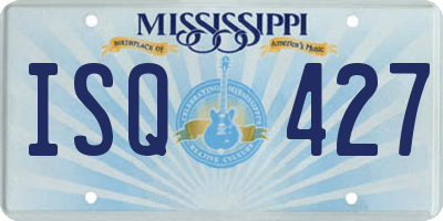 MS license plate ISQ427