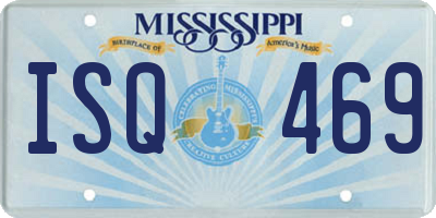 MS license plate ISQ469