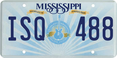 MS license plate ISQ488