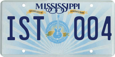 MS license plate IST004