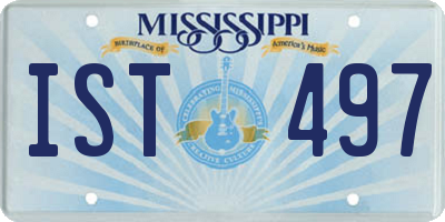 MS license plate IST497